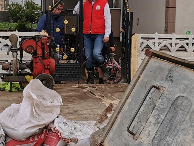 Kırklareli'nde sağanağın ardından hasar tespit çalışması