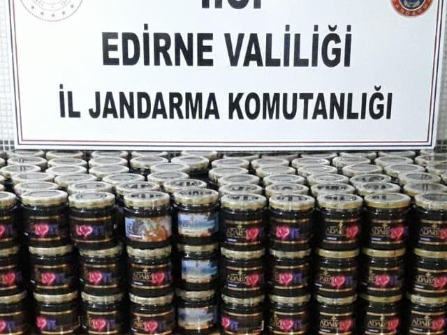 Keşan'da 394 kilogram kaçak nargile tütünü ele geçirildi