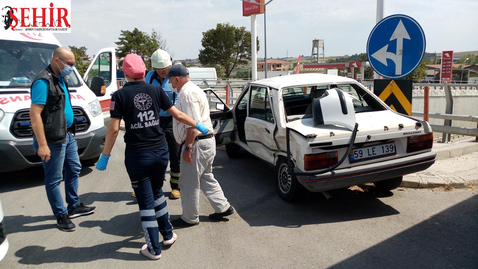 Malkara'da trafik kazası: 2 yaralı