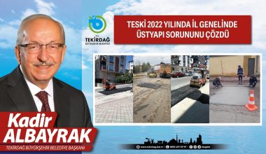 TESKİ 2022 YILINDA İL GENELİNDE ÜSTYAPI SORUNUNU ÇÖZDÜ