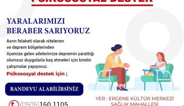 Ergene Belediyesinden Afetzedelere Psikolojik Destek