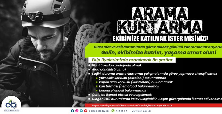 Arama Kurtarma Ekibimizde Gönüllü Olmak İster misiniz?