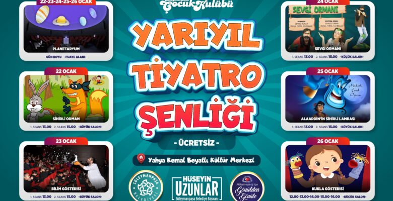 SÜLEYMANPAŞA BELEDİYESİ YARIYIL TATİL ŞENLİĞİ BAŞLADI