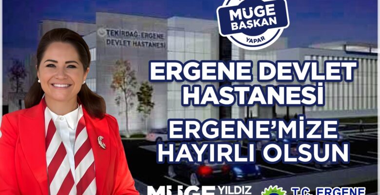 Ergene Belediye Başkanı Müge Yıldız Topak Ergene Devlet Hastanesi’nin yapımına başlanacağını müjdeledi.